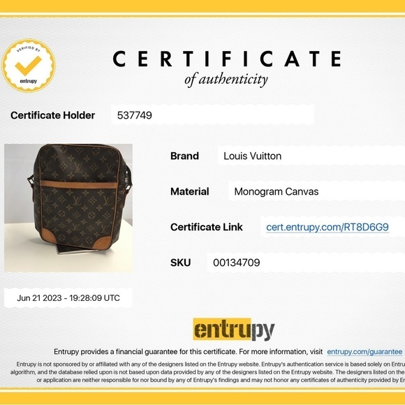 Authentic Louis Vuitton Monogram Danube MM Large Crossbody Bag & Dust Bag - Picture 13 of 15